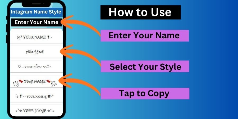 How to use Instagram name style